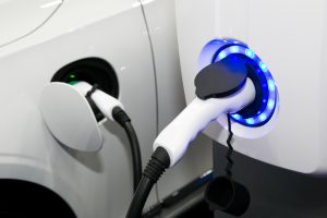 Power,Supply,For,Electric,Car,Charging.,Electric,Car,Charging,Station.